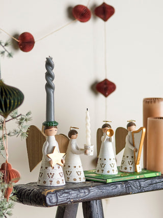 NORDIC.CHRISTMAS - Angels candle holders, set of 4