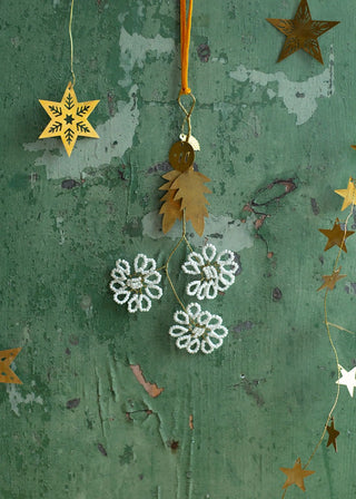 NORDIC.CHRISTMAS - Bead flower ornament