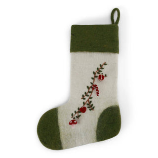 NORDIC.CHRISTMAS - Big felt stocking with garland