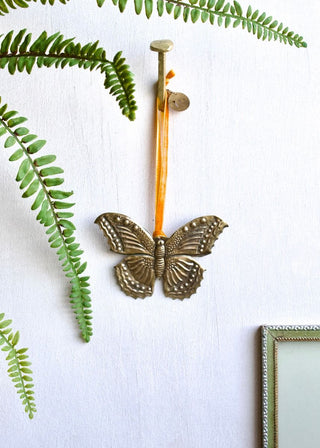 NORDIC.CHRISTMAS - Brass butterfly ornament
