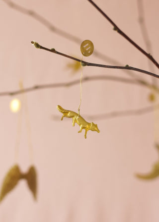 NORDIC.CHRISTMAS - Brass fox ornament