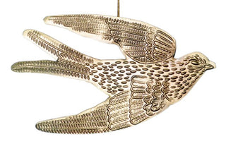 NORDIC.CHRISTMAS - Brass swallow ornament