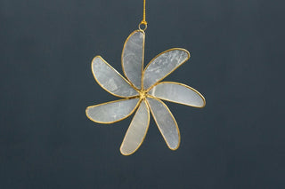 NORDIC.CHRISTMAS - Capiz flower ornament