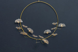 NORDIC.CHRISTMAS - Capiz ginkgo wreath