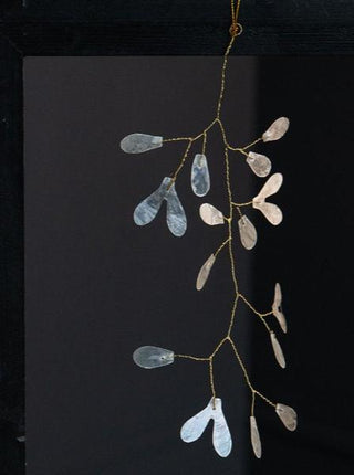 NORDIC.CHRISTMAS - Capiz mistletoe ornament large