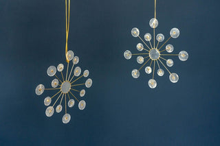 NORDIC.CHRISTMAS - Capiz snowflake ornament