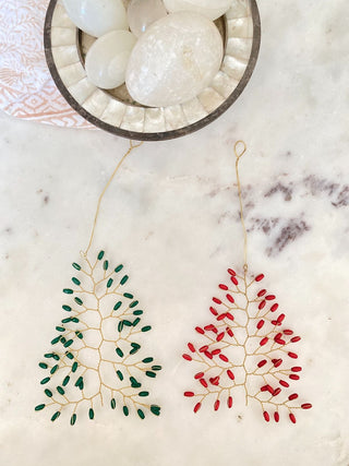 NORDIC.CHRISTMAS - Red beads tree ornament