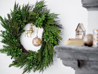 NORDIC.CHRISTMAS - Elijah set of 2 reindeer ornaments