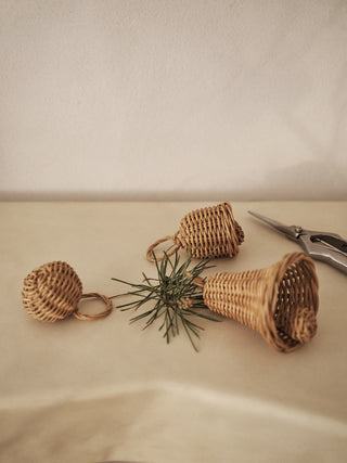 NORDIC.CHRISTMAS - Braided Bell Baubles - Set of 3