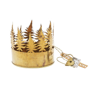 NORDIC.CHRISTMAS - Fern leaf tea light cup
