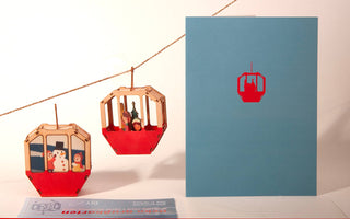 NORDIC.CHRISTMAS - Gondola 3D decorative greeting card