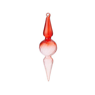 NORDIC.CHRISTMAS - Glass Icicle Bonbon Ruby