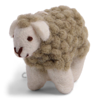 NORDIC.CHRISTMAS - Felt mini sheep ornament - dusty green