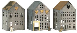 NORDIC.CHRISTMAS - Christmas village houses collection 02 - set of 3