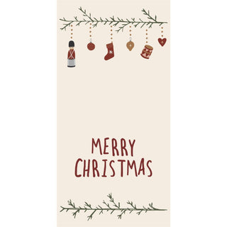 NORDIC.CHRISTMAS - Merry Christmas and Christmas garland napkins - set of 16