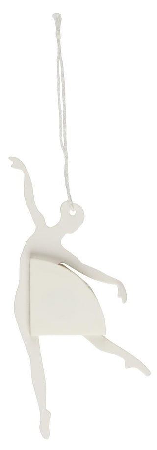 NORDIC.CHRISTMAS - Paper cut ballerina in dance position ornament - white or natural