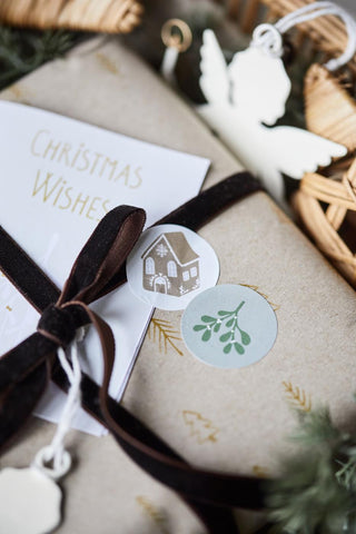 NORDIC.CHRISTMAS - Velvet ribbon - mocca - 10 m