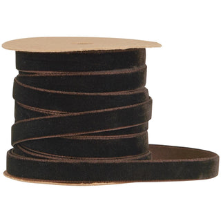 NORDIC.CHRISTMAS - Velvet ribbon - mocca - 10 m