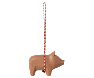 NORDIC.CHRISTMAS - Maileg Old rose wooden pig ornament