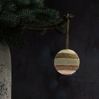 NORDIC.CHRISTMAS - Malmo scandi cotton & jute bauble ball ornament