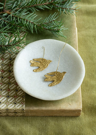NORDIC.CHRISTMAS - Mini brass swallow ornament