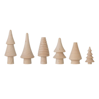 NORDIC.CHRISTMAS - Natural ash trees - set of 6 - 10 to 20 cm