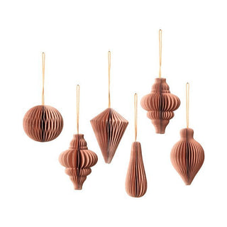 NORDIC.CHRISTMAS - Paper Christmas ornament mix, set of 6