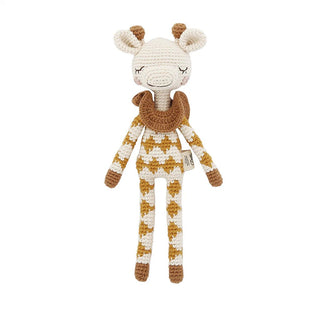 NORDIC.CHRISTMAS - Goldie Giraffe - ochre checker overall