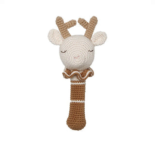 NORDIC.CHRISTMAS - Robin the Reindeer rattle - caramel