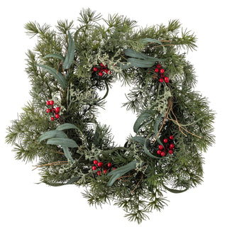 NORDIC.CHRISTMAS - Pine wreath with berries