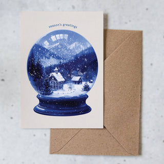 NORDIC.CHRISTMAS - Season's Greetings Snow Globe | Christmas Card | Holiday Card