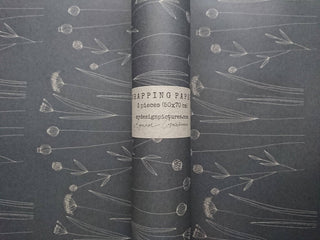 NORDIC.CHRISTMAS - Set Of 3 Pieces Graphical Floral Kraft Wrapping Paper