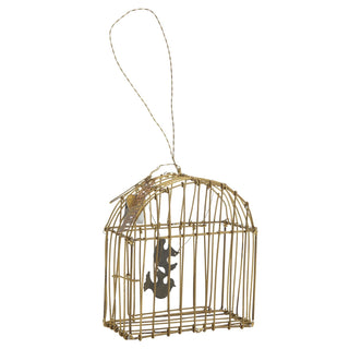 NORDIC.CHRISTMAS - Walther & co bird cage, brass with zinc birds ornament
