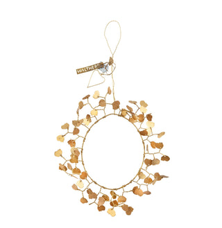 NORDIC.CHRISTMAS - Walther&co brass leaf wreath ornament