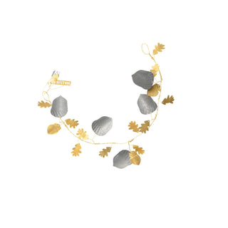 NORDIC.CHRISTMAS - Walther&co zinc/bras acorn & leaf garland