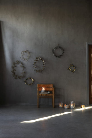 NORDIC.CHRISTMAS - Walther&co wreath with mixed brass and zinc leaves