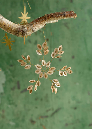 Gold sequin star ornament