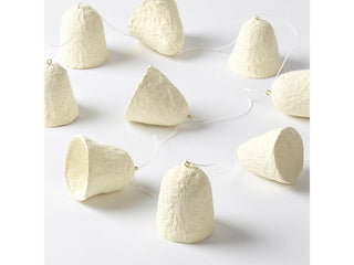NORDIC.CHRISTMAS - White pulp bell garland