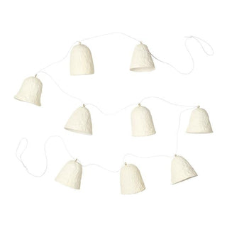 NORDIC.CHRISTMAS - White pulp bell garland
