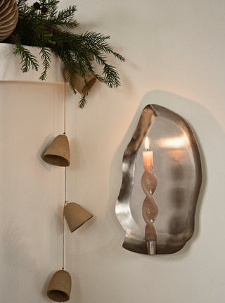 NORDIC.CHRISTMAS - White pulp bell garland