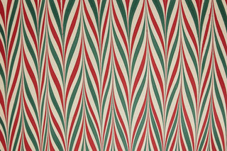 Candy Stripes Jolly - Hand Marbled Wrapping Paper Sheets