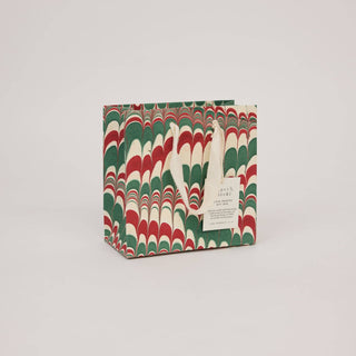 Small Christmas Festive Medley - Hand Marbled Gift Bags - Set of 3