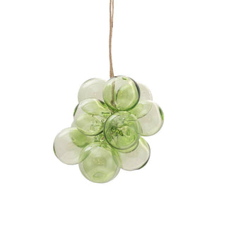 Moss Green Glass Bauble Cluster Decoration