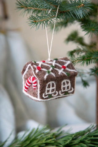 Big ginger bread house with candy cane