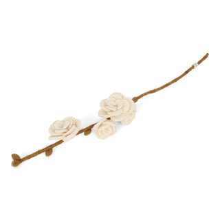 Felt branch with white roses