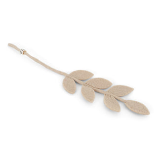 Felt beige leaf branch