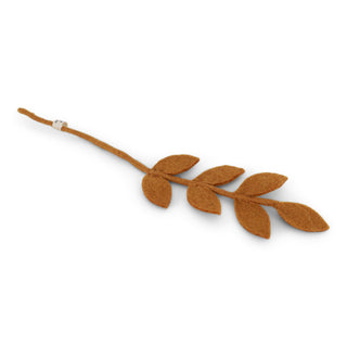 Felt gold/brown leaf branch