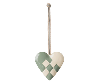 Maileg metal ornament - Large heart - Mint
