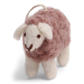 Felt mini sheep ornament - lavender