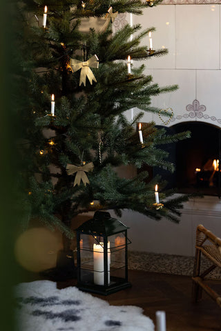 Brass Estelle Polka Candy Cane Ornament